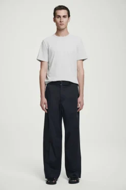 Hot COS REGULAR LIGHTWEIGHT BRUSHED-COTTON T-SHIRT GRAY MÉLANGE