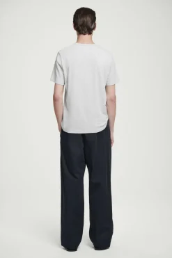 Hot COS REGULAR LIGHTWEIGHT BRUSHED-COTTON T-SHIRT GRAY MÉLANGE
