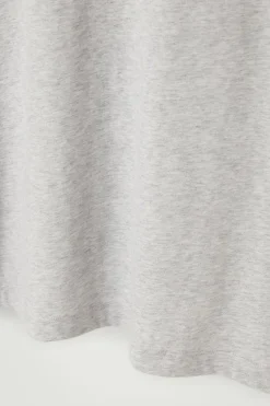 Hot COS REGULAR LIGHTWEIGHT BRUSHED-COTTON T-SHIRT GRAY MÉLANGE