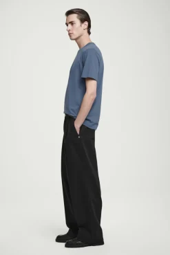 Hot COS REGULAR LIGHTWEIGHT BRUSHED-COTTON T-SHIRT INDIGO BLUE