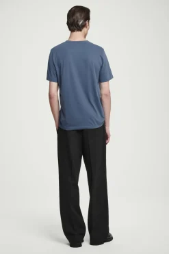 Hot COS REGULAR LIGHTWEIGHT BRUSHED-COTTON T-SHIRT INDIGO BLUE
