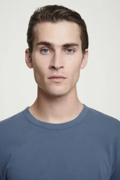 Hot COS REGULAR LIGHTWEIGHT BRUSHED-COTTON T-SHIRT INDIGO BLUE
