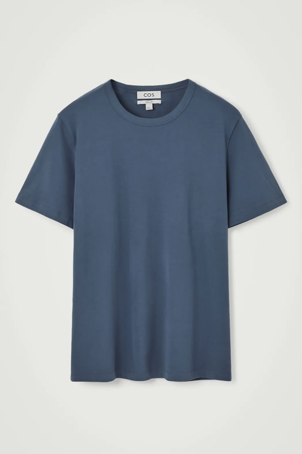 Hot COS REGULAR LIGHTWEIGHT BRUSHED-COTTON T-SHIRT INDIGO BLUE