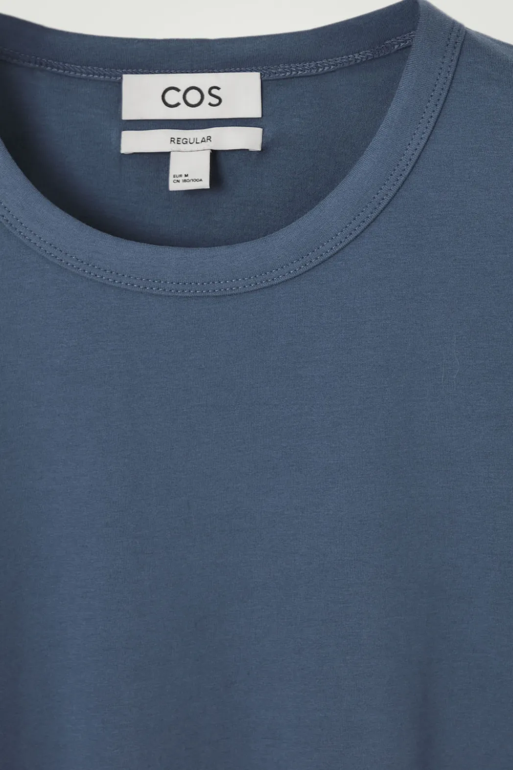 Hot COS REGULAR LIGHTWEIGHT BRUSHED-COTTON T-SHIRT INDIGO BLUE