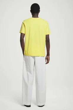 New COS REGULAR LIGHTWEIGHT BRUSHED-COTTON T-SHIRT YELLOW