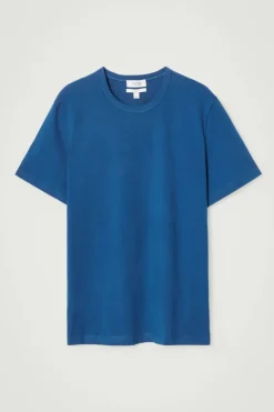 Best COS REGULAR LIGHTWEIGHT BRUSHED-COTTON T-SHIRT BLUE
