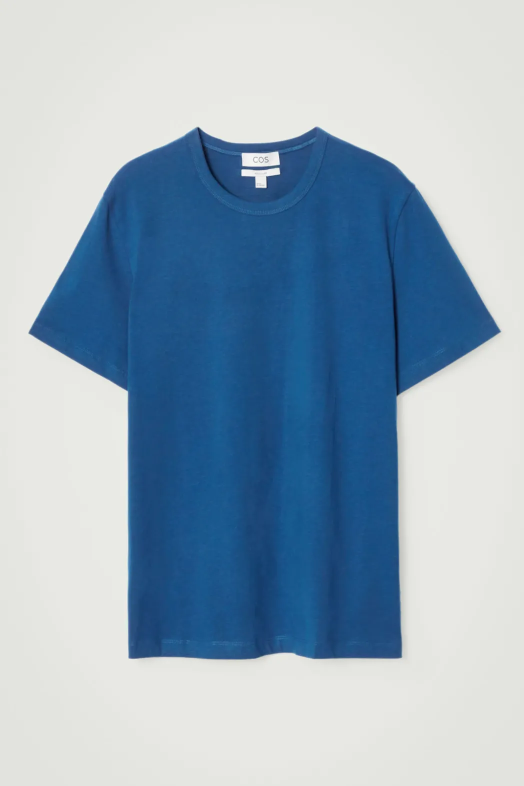 Best COS REGULAR LIGHTWEIGHT BRUSHED-COTTON T-SHIRT BLUE