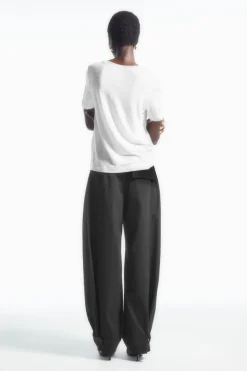 Hot COS REGULAR LINEN T-SHIRT White