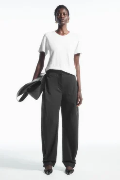 Hot COS REGULAR LINEN T-SHIRT White