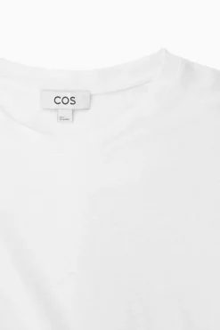 Hot COS REGULAR LINEN T-SHIRT White