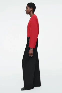 COS REGULAR LONG-SLEEVED T-SHIRT RED