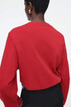 COS REGULAR LONG-SLEEVED T-SHIRT RED