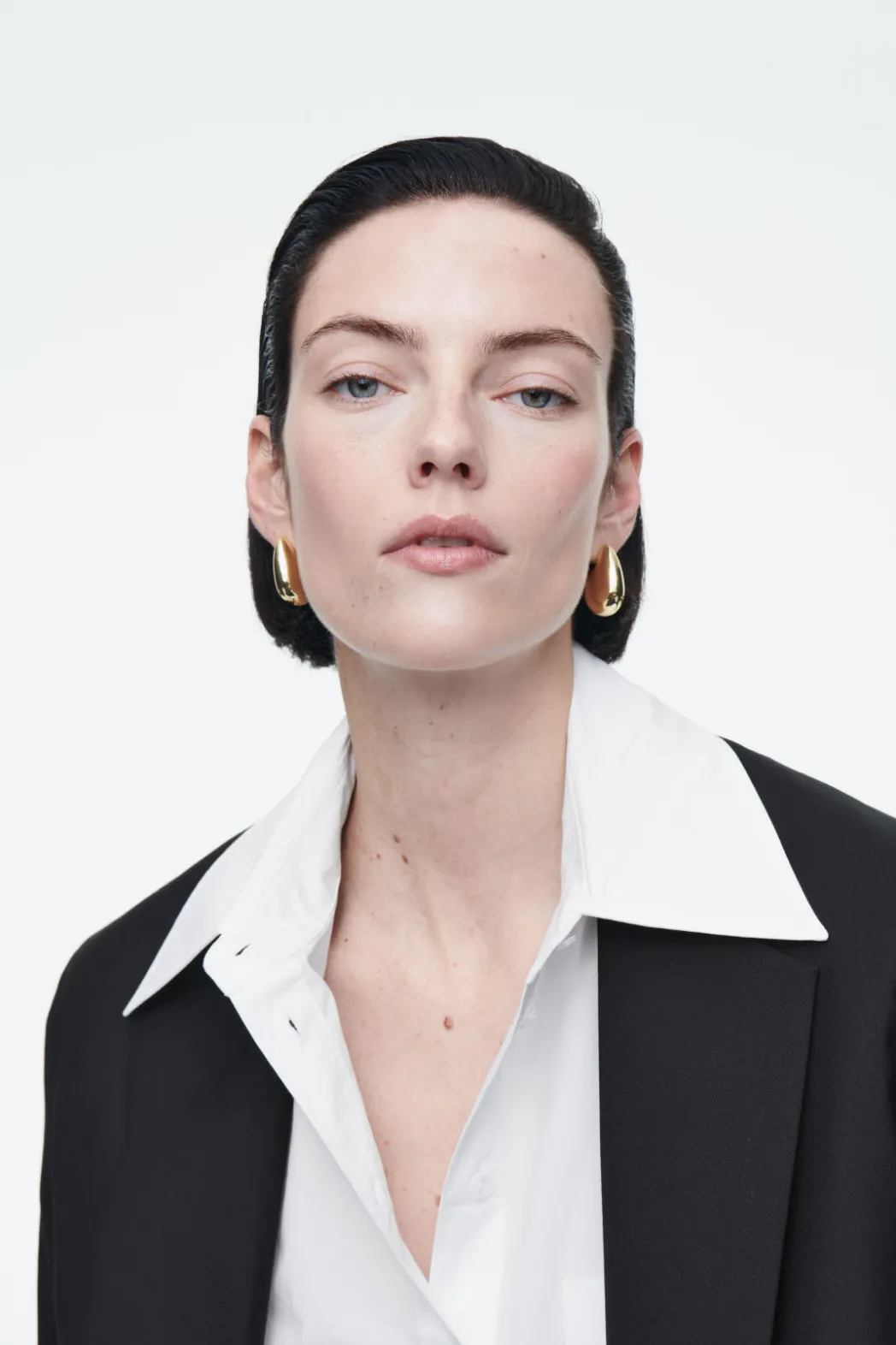 Best COS REGULAR SINGLE-BREASTED WOOL BLAZER BLACK