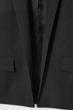 Best COS REGULAR SINGLE-BREASTED WOOL BLAZER BLACK