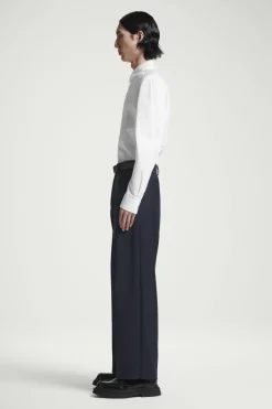 Discount COS REGULAR TAILORED COTTON SHIRT WHITE
