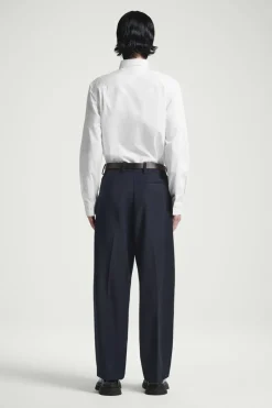Discount COS REGULAR TAILORED COTTON SHIRT WHITE