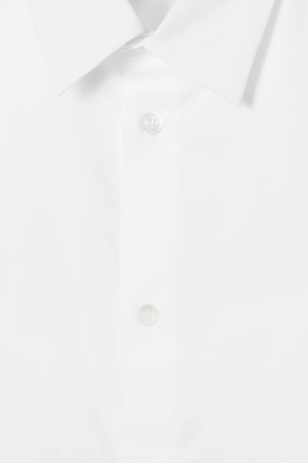 Discount COS REGULAR TAILORED COTTON SHIRT WHITE