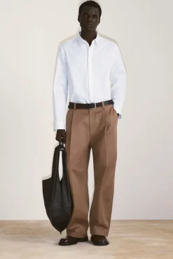 Discount COS REGULAR TAILORED COTTON SHIRT WHITE