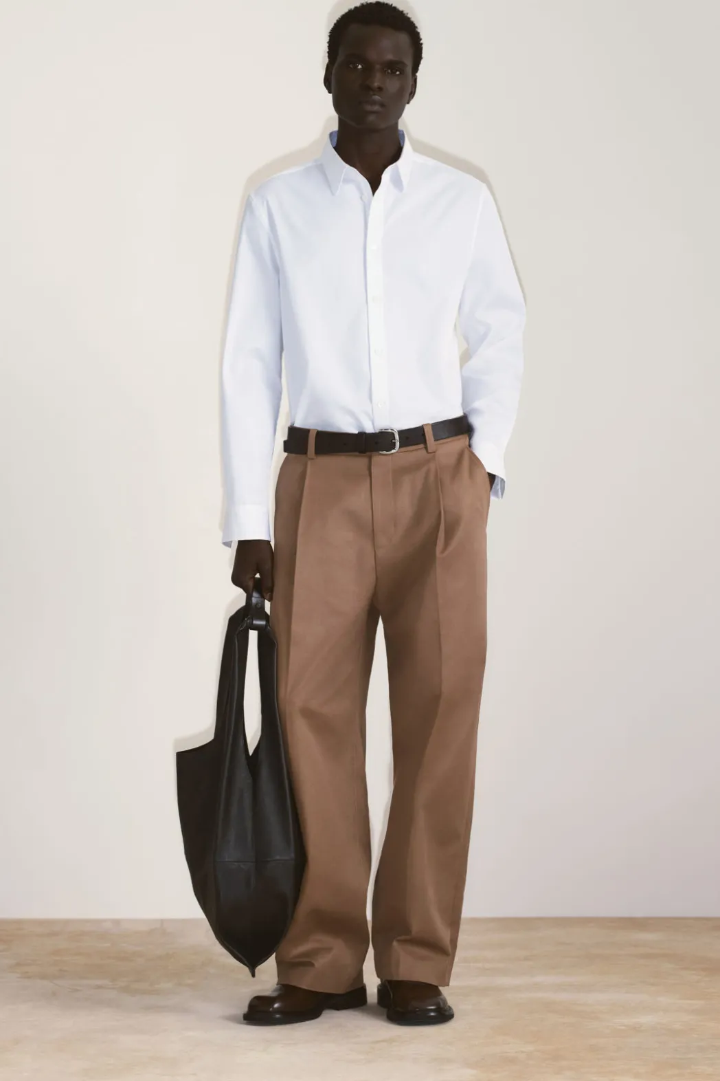 Discount COS REGULAR TAILORED COTTON SHIRT WHITE