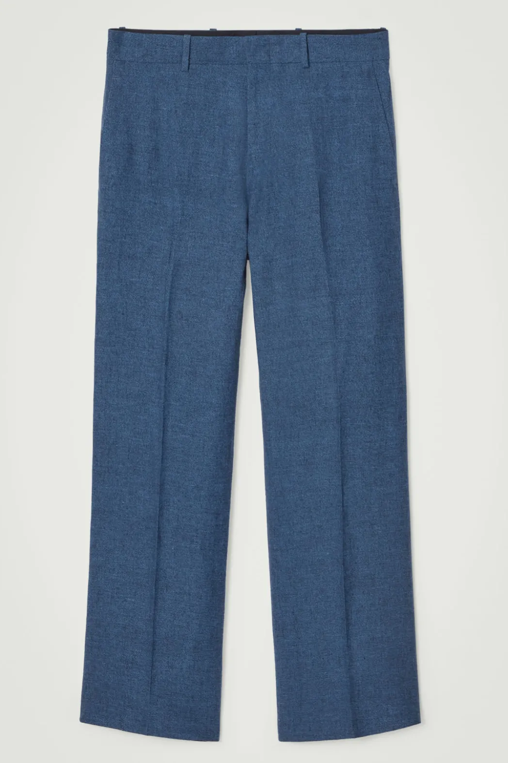 Clearance COS REGULAR TAILORED LINEN FLARED PANTS BLUE
