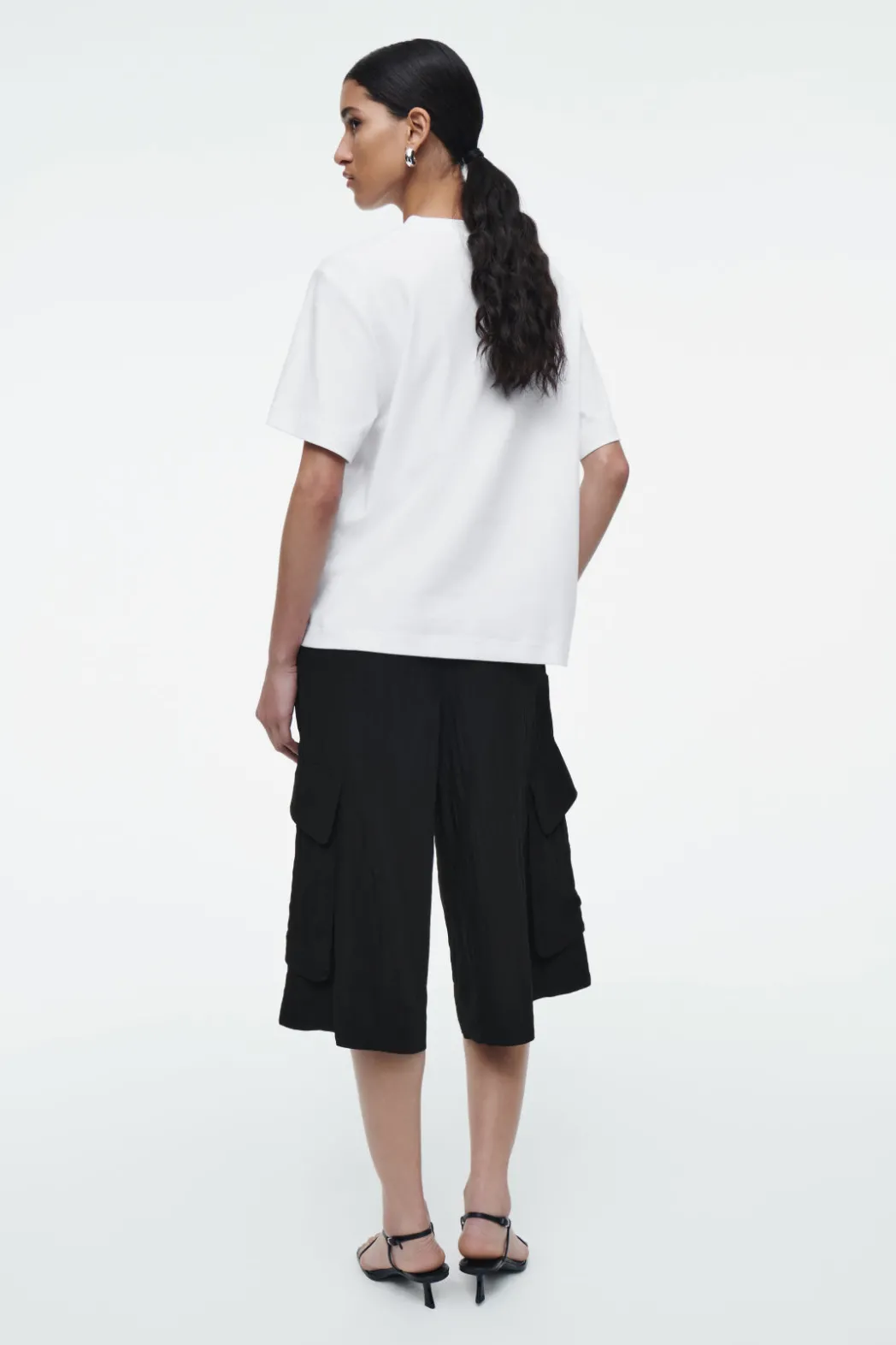 Online COS REGULAR TWIST-NECK T-SHIRT WHITE
