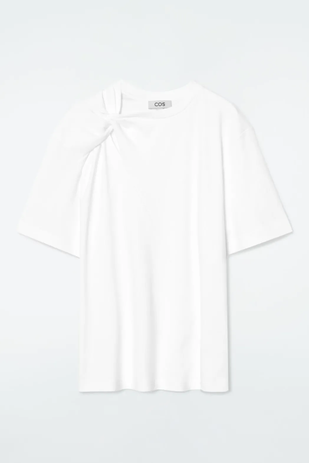 Online COS REGULAR TWIST-NECK T-SHIRT WHITE