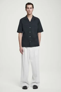 Hot COS REGULAR UTILITY COTTON SHORT-SLEEVED SHIRT NAVY