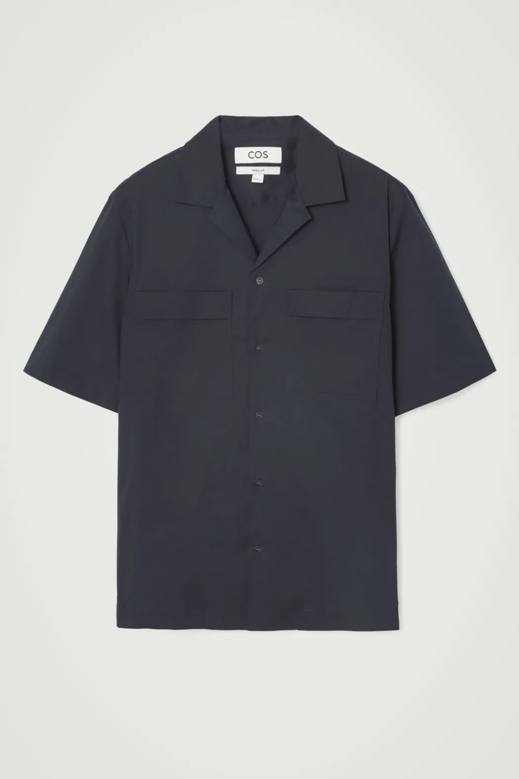 Hot COS REGULAR UTILITY COTTON SHORT-SLEEVED SHIRT NAVY