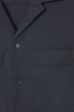 Hot COS REGULAR UTILITY COTTON SHORT-SLEEVED SHIRT NAVY