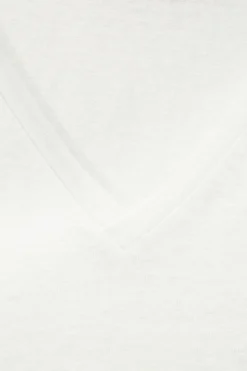COS REGULAR V-NECK LINEN T-SHIRT WHITE