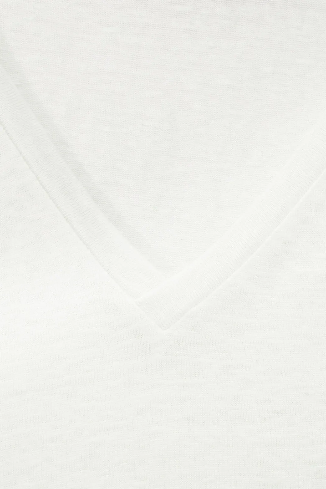 COS REGULAR V-NECK LINEN T-SHIRT WHITE
