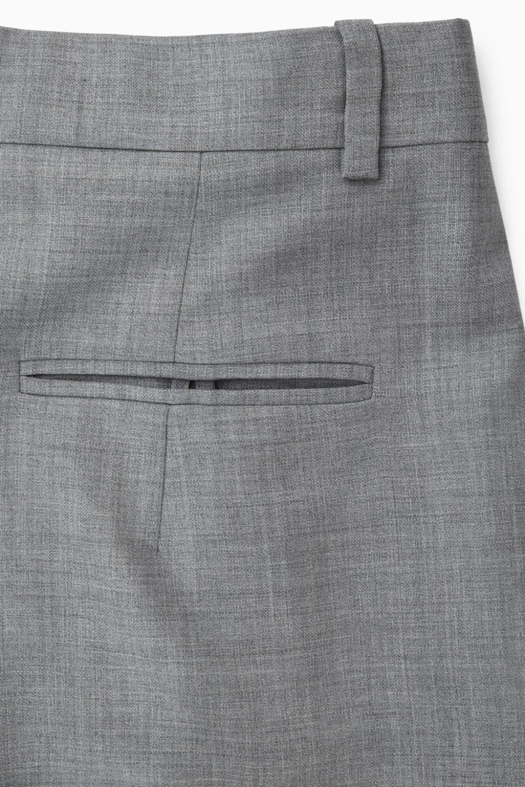 Clearance COS REGULAR WOOL BARREL-LEG PANTS GRAY MÉLANGE