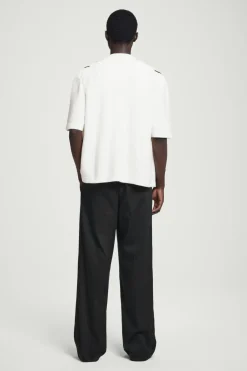 Outlet COS RELAXED ABSTRACT ARGYLE-KNIT SHIRT WHITE