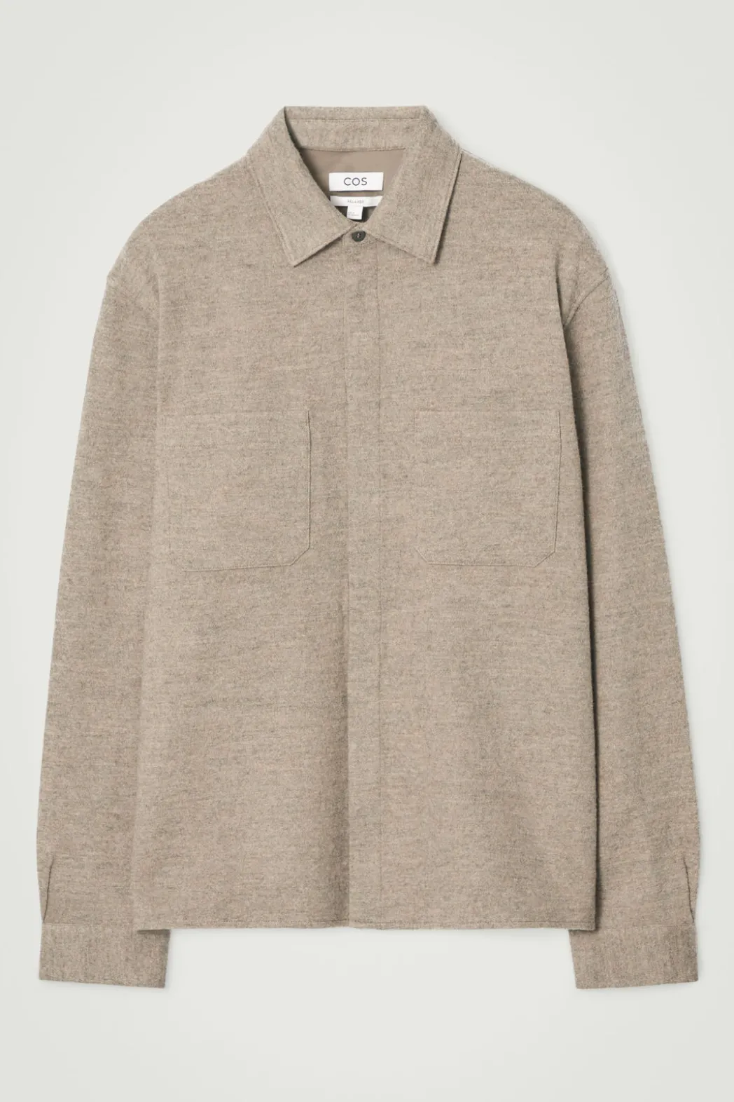 Sale COS RELAXED BOILED-WOOL OVERSHIRT BEIGE