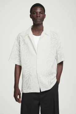 Best COS RELAXED BRODERIE-ANGLAISE COTTON SHIRT WHITE