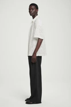 Best COS RELAXED BRODERIE-ANGLAISE COTTON SHIRT WHITE