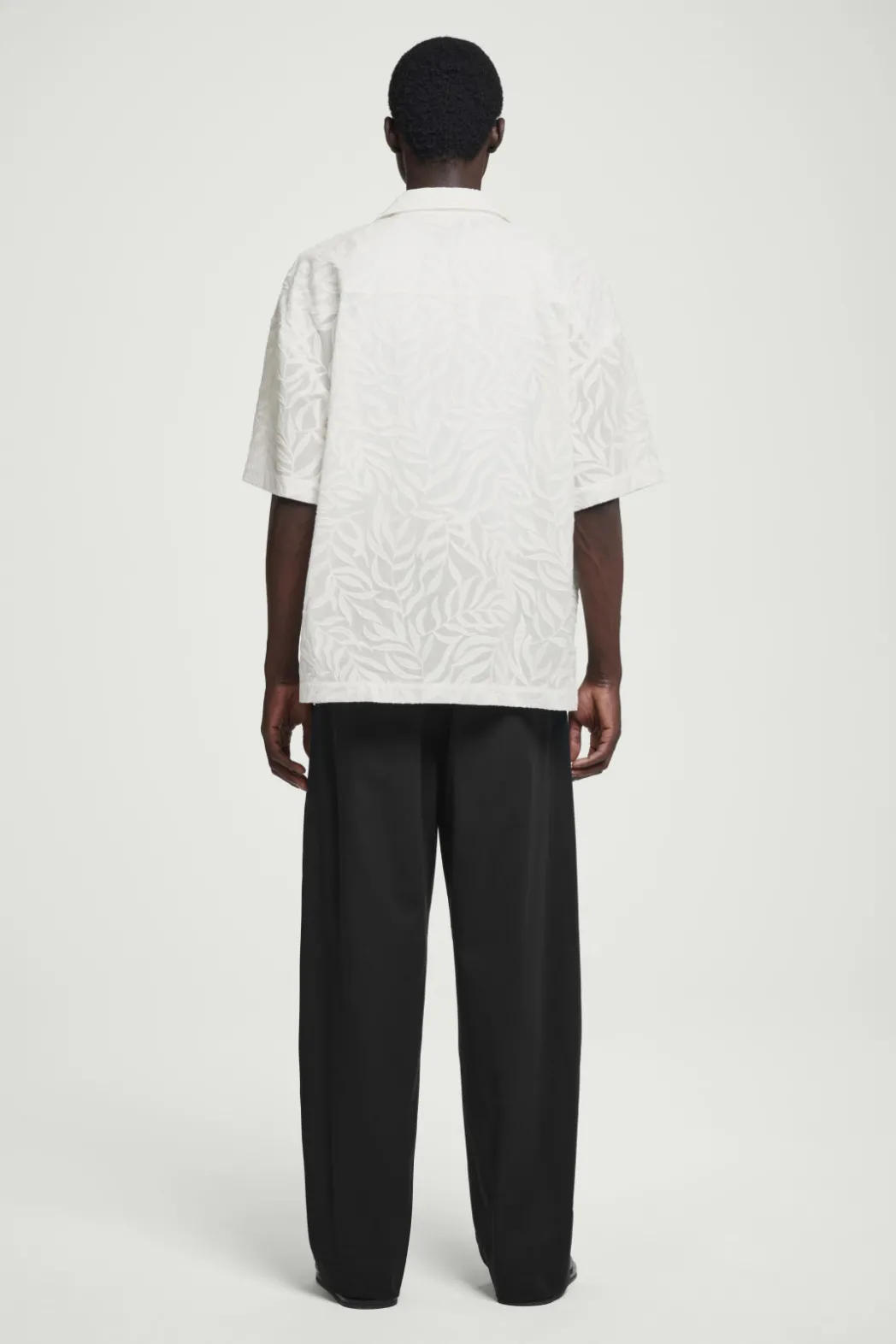 Best COS RELAXED BRODERIE-ANGLAISE COTTON SHIRT WHITE