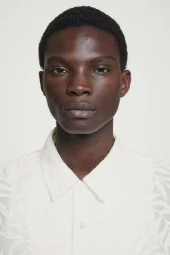 Best COS RELAXED BRODERIE-ANGLAISE COTTON SHIRT WHITE