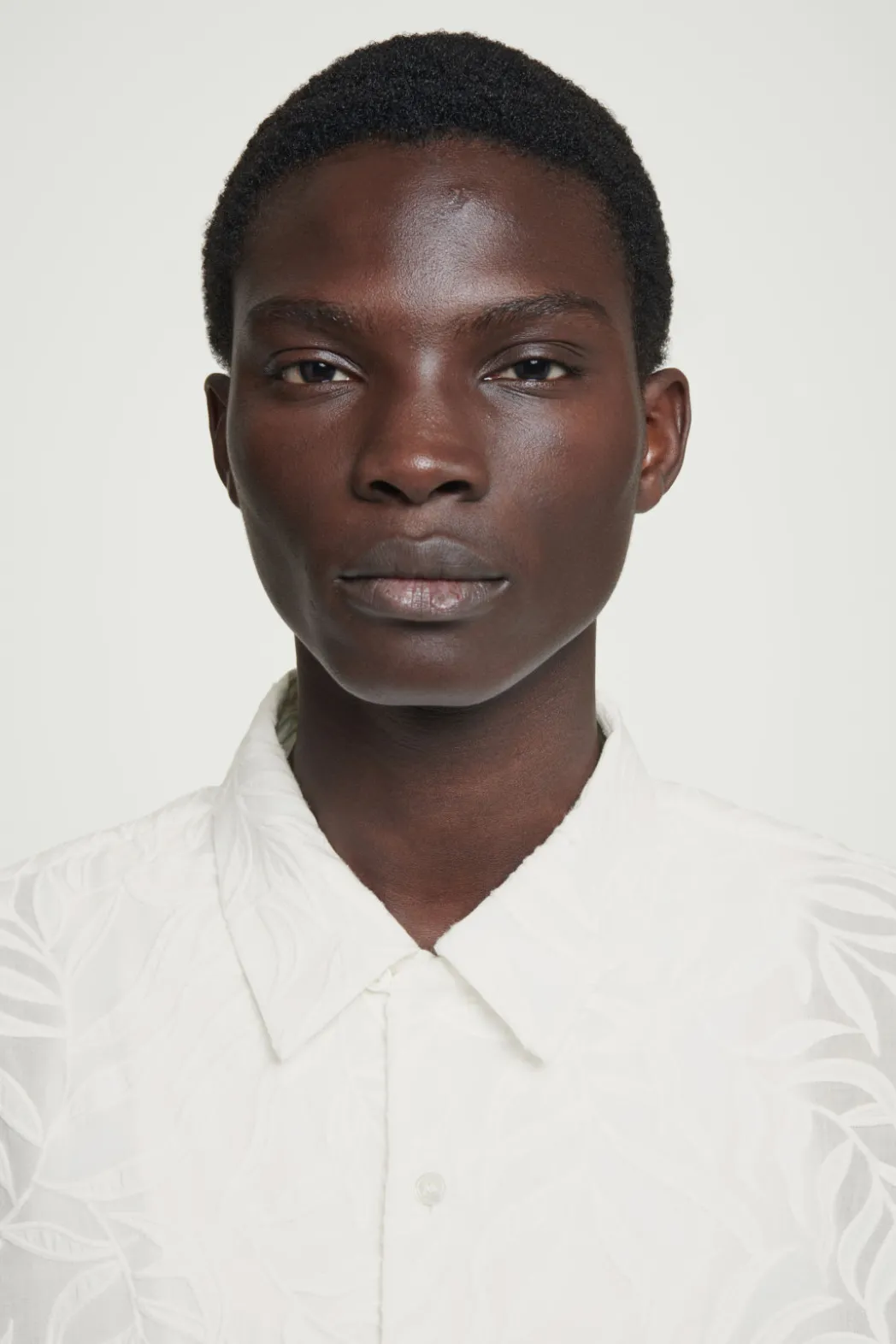 Best COS RELAXED BRODERIE-ANGLAISE COTTON SHIRT WHITE
