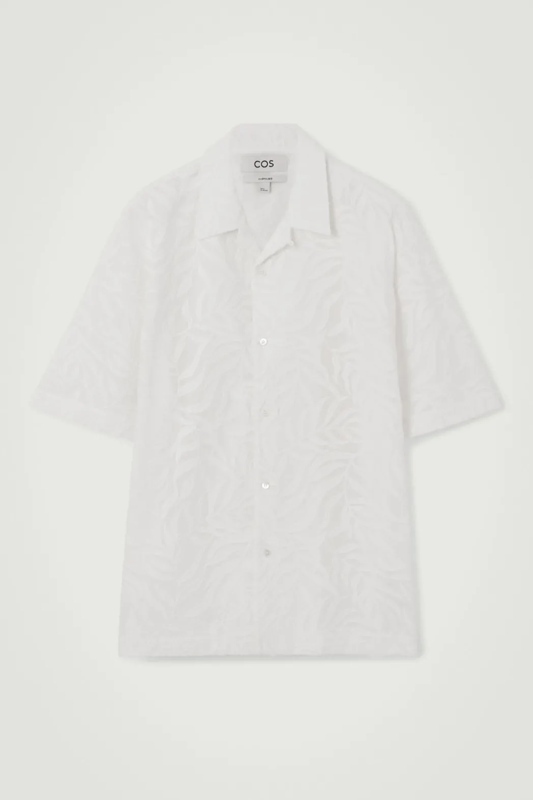 Best COS RELAXED BRODERIE-ANGLAISE COTTON SHIRT WHITE