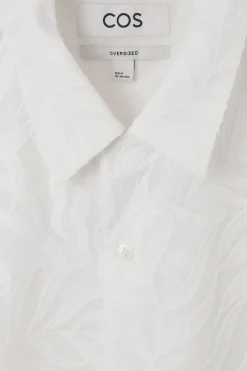 Best COS RELAXED BRODERIE-ANGLAISE COTTON SHIRT WHITE