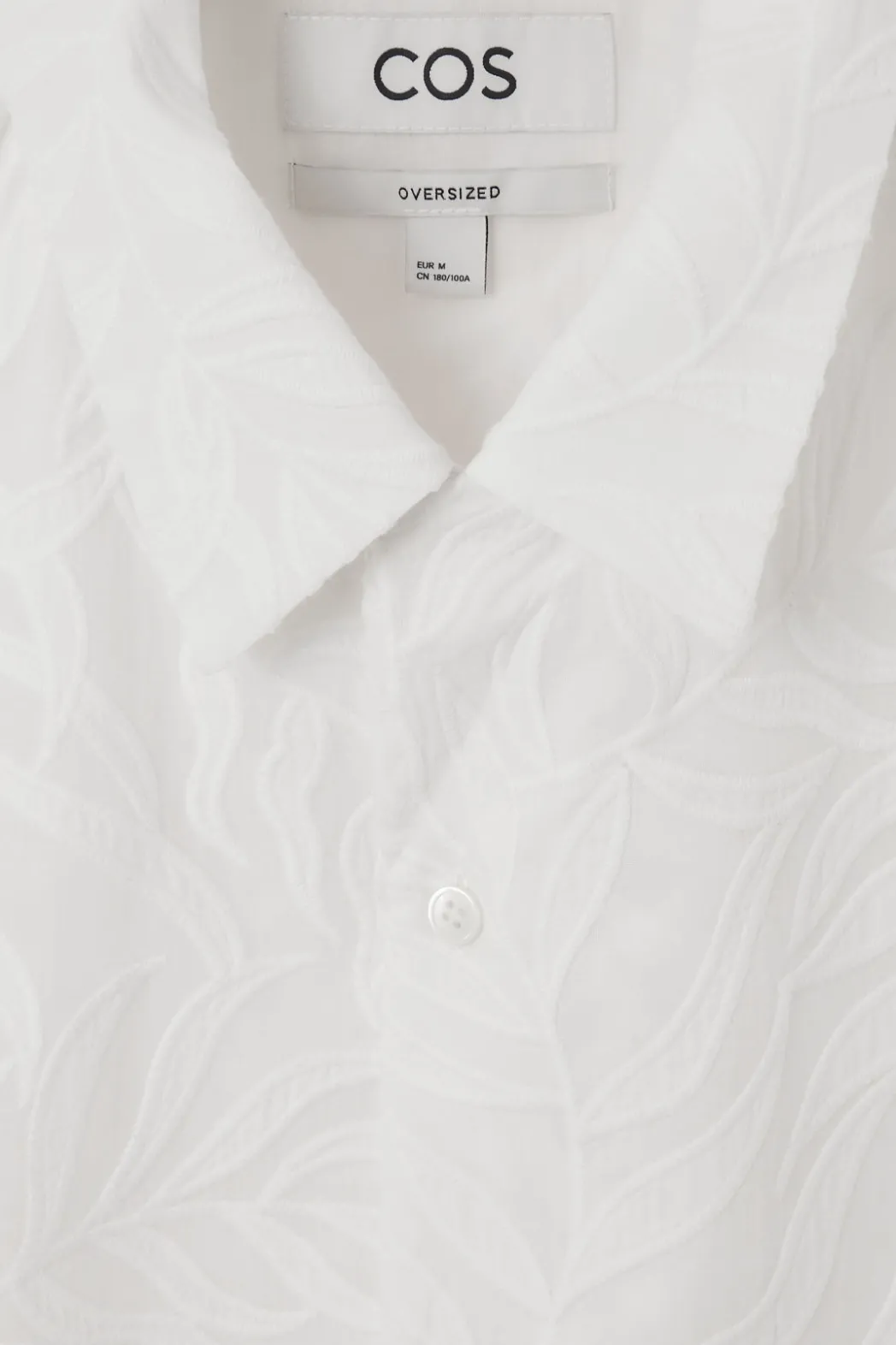 Best COS RELAXED BRODERIE-ANGLAISE COTTON SHIRT WHITE