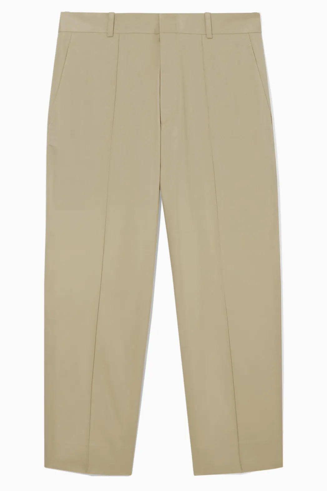 Online COS RELAXED COTTON CROPPED PANTS BEIGE