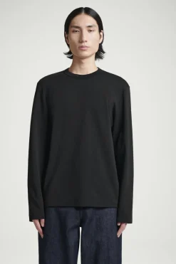Hot COS RELAXED COTTON-JERSEY LONG-SLEEVED T-SHIRT BLACK