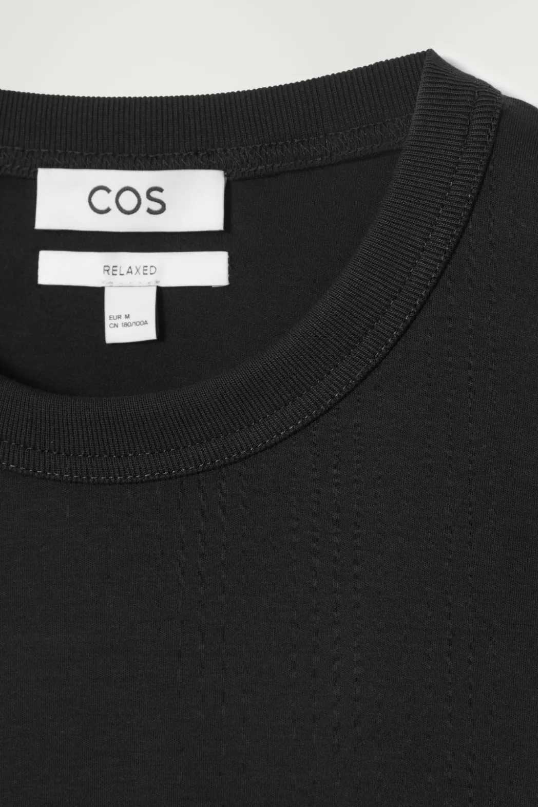 Hot COS RELAXED COTTON-JERSEY LONG-SLEEVED T-SHIRT BLACK