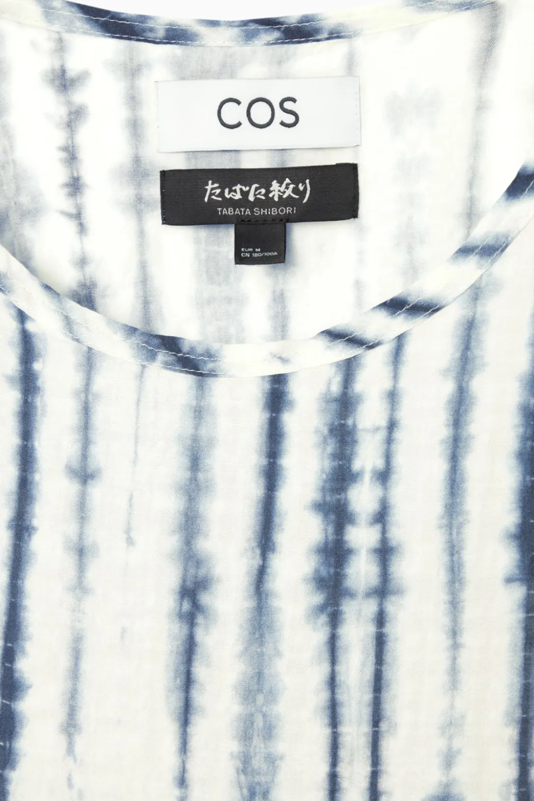 Hot COS RELAXED CREW-NECK T-SHIRT WHITE / BLUE
