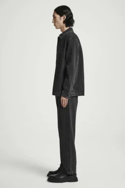 Sale COS RELAXED DENIM OVERSHIRT CRINKLED BLACK