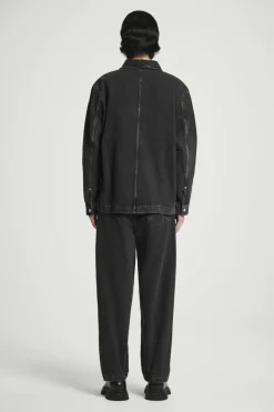 Sale COS RELAXED DENIM OVERSHIRT CRINKLED BLACK