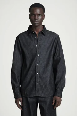 New COS RELAXED DENIM SHIRT RAW INDIGO