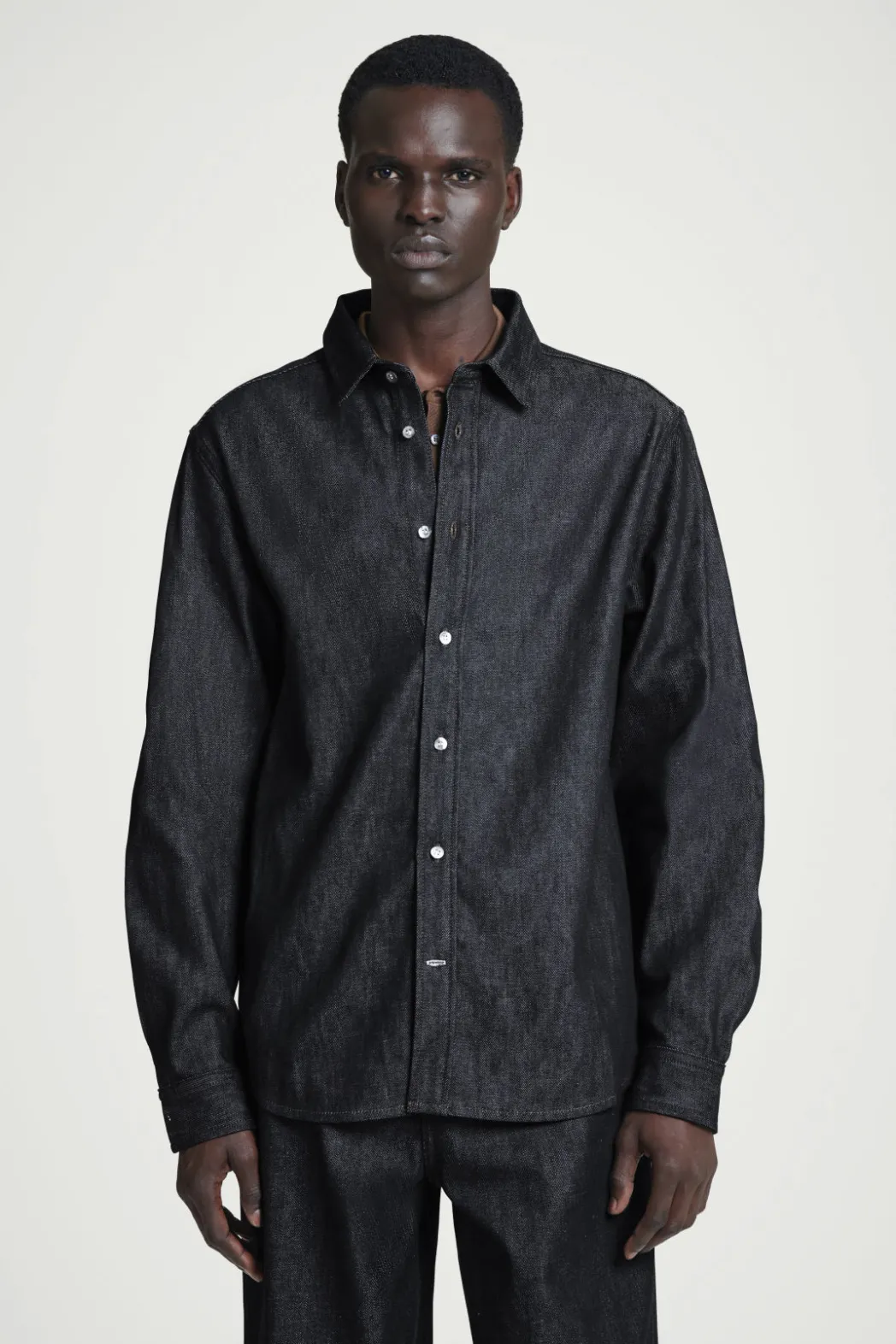 New COS RELAXED DENIM SHIRT RAW INDIGO